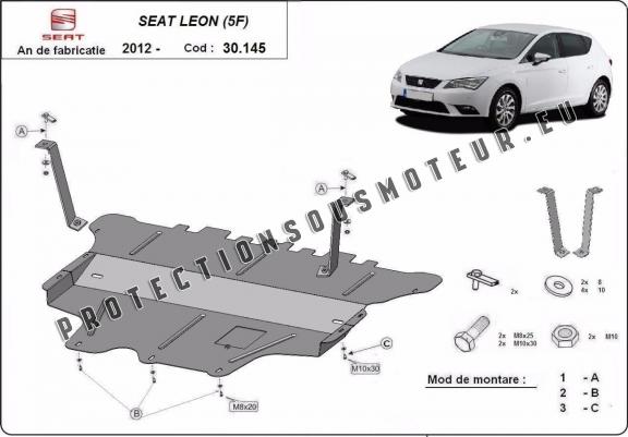 Cache sous moteur et de la boîte de vitesse Seat Leon Mk3