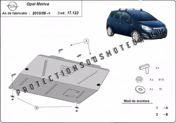 Cache sous moteur et de la boîte de vitesse Opel Meriva B 