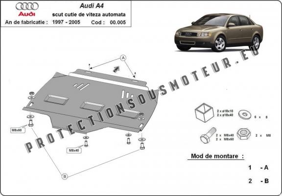 Cache de protection de la boîte de vitesse Audi A4 B6 - Automatique