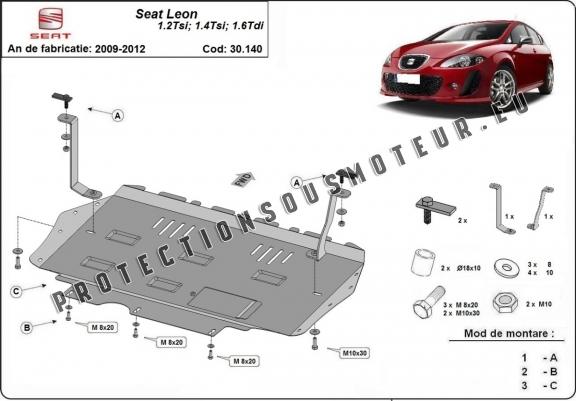 Cache sous moteur et de la boîte de vitesse Seat Leon Mk2