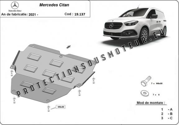Cache sous moteur et de la boîte de vitesse Mercedes Citan W420
