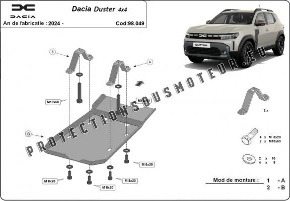 Cache de protection du différentiel en aluminium Dacia Duster 4x4