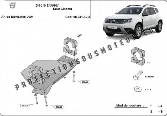 Cache de protection Vanne EGR en aluminium Dacia Duster 