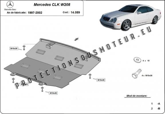 Cache sous moteur et de la radiateur Mercedes CLK W208