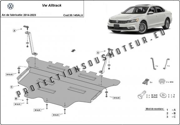Cache sous moteur et de la boîte de vitesse en aluminium VW Passat Alltrack