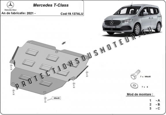 Cache sous moteur et de la boîte de vitesse en aluminium Mercedes T-Class
