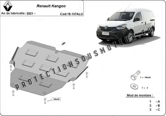 Cache sous moteur et de la boîte de vitesse en aluminium Renault Kangoo