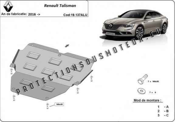Cache sous moteur et de la boîte de vitesse en aluminium Renault Talisman