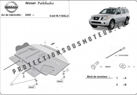 Cache sous moteur et de la boîte de vitesse Nissan Pathfinder