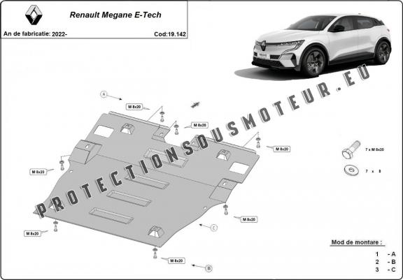 Cache sous moteur et de la boîte de vitesse Renault Megane E-Tech
