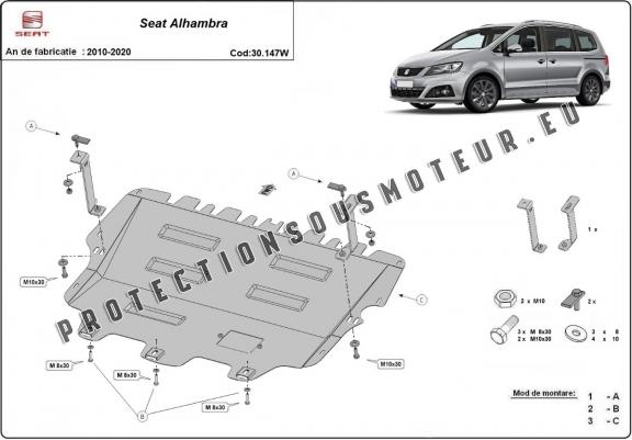 Cache sous moteur et de la boîte de vitesse Seat Alhambra - Webasto