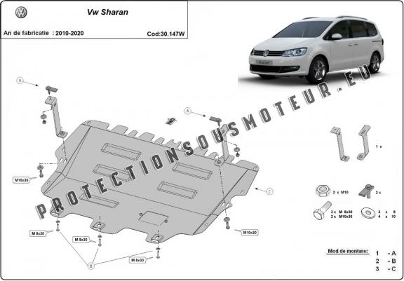 Cache sous moteur et de la boîte de vitesse Volkswagen Sharan - Webasto