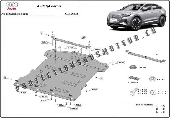 Cache sous moteur et de la radiateur Audi Q4 e-tron