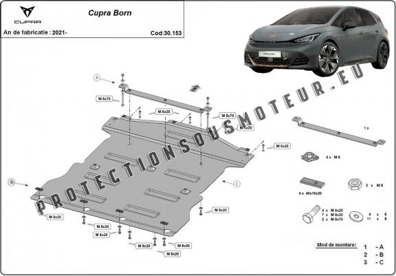 Cache sous moteur et de la boîte de vitesse Cupra Born