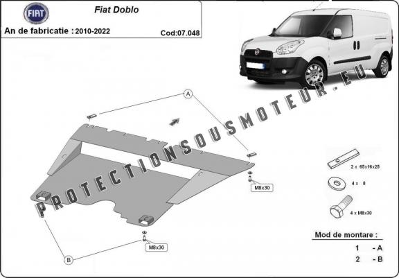 Cache sous moteur et de la boîte de vitesse Fiat Doblo