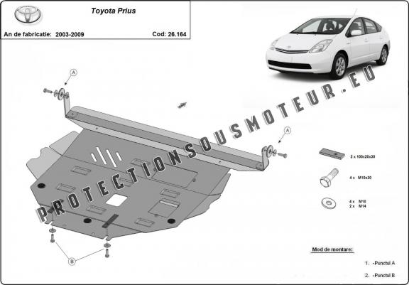 Cache sous moteur et de la boîte de vitesse Toyota Prius