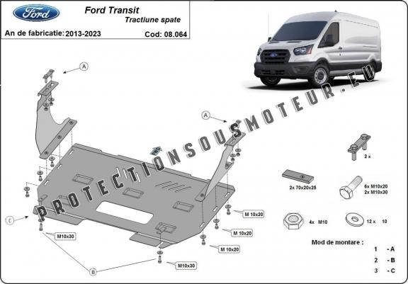 Cache sous moteur et de la boîte de vitesse Ford Transit - Propulsion