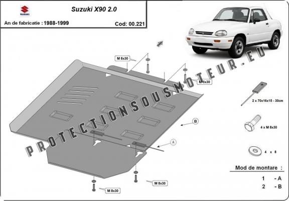 Cache de protection de la boîte de vitesse Suzuki X90 2.0