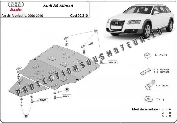 Cache sous moteur et de la boîte de vitesse Audi A6 Allroad 2 - sans latéraux