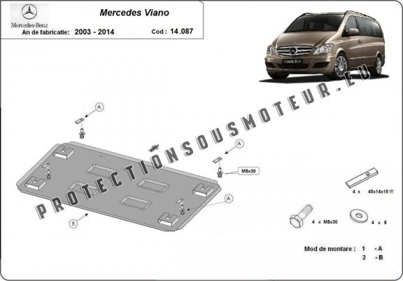 Cache Sous Moteur  Mercedes Viano W639 - 2.2 D 4x2, 4x4