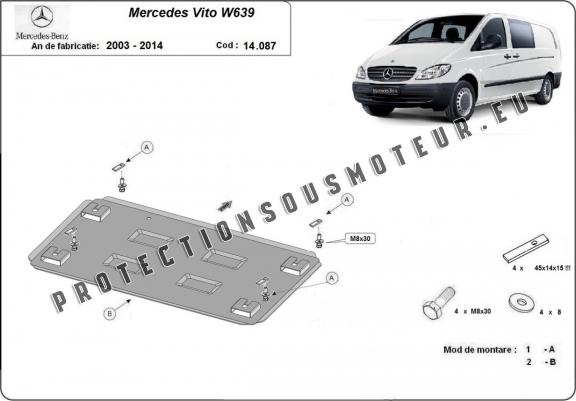 Cache Sous Moteur Mercedes Vito W639 - 2.2 D 4x2, 4x4