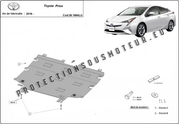 Cache sous moteur et de la boîte de vitesse Toyota Prius- Aluminium  