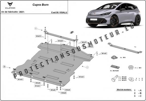 Cache sous moteur et de la boîte de vitesse en aluminium Cupra Born