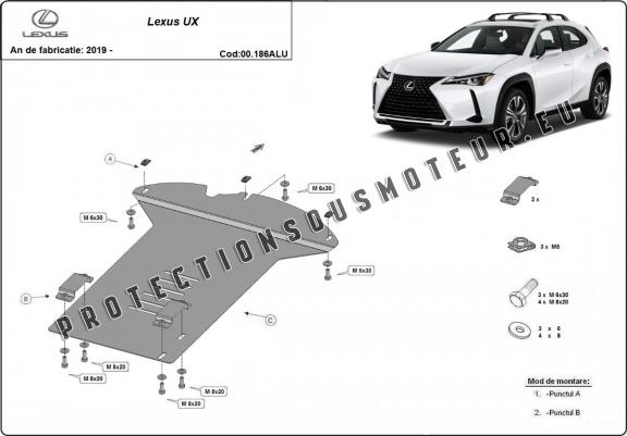 Protection convertisseur catalytique/cat lock  en aluminium Lexus UX