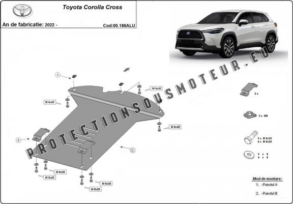 Protection convertisseur catalytique/cat lock  en aluminium Toyota Corolla Cross