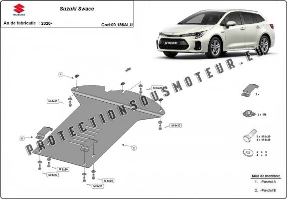 Protection convertisseur catalytique/cat lock  en aluminium Suzuki Swace