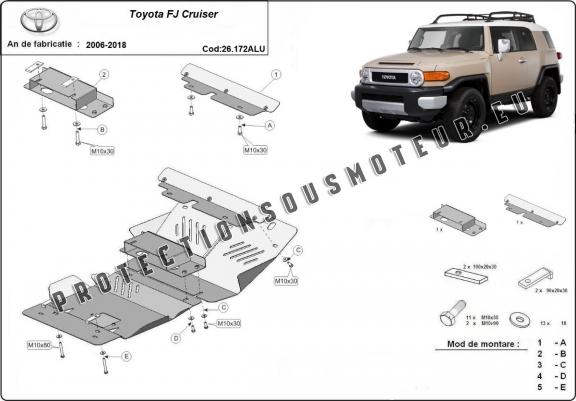 Cache Sous Moteur FJ Cruiser -Aluminium