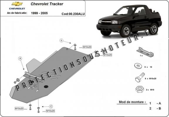 Cache de protection aluminium de la boîte de vitesse Chevrolet Tracker