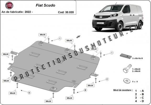 Cache sous moteur et de la boîte de vitesse Fiat Scudo