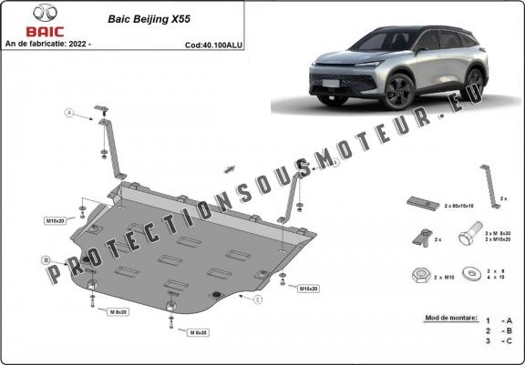 Aluminium cache sous moteur et de la boîte de vitesse BAIC Beijing X55