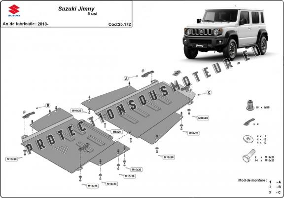 Cache de protection de la boite de transfert Suzuki Jimny - modèle 5 portes