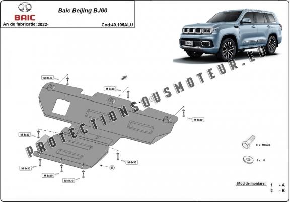 Cache de protection en aluminium de la boîte de vitesse Baic Beijing BJ60