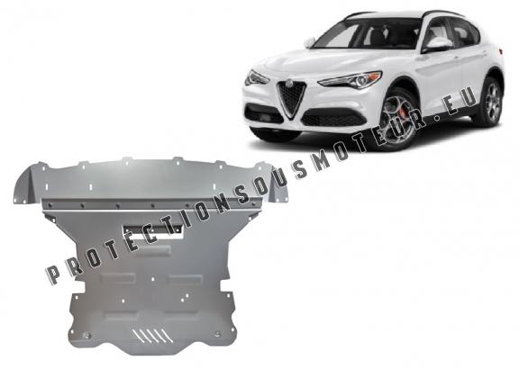 Cache sous moteur et de la boîte de vitesse en aluminium Alfa Romeo Stelvio