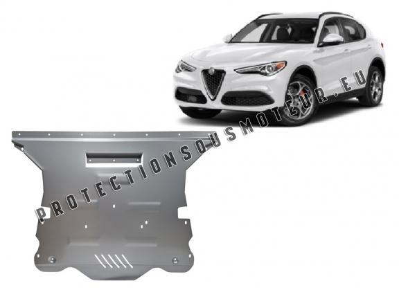 Cache sous moteur et de la boîte de vitesse en aluminium Alfa Romeo Stelvio